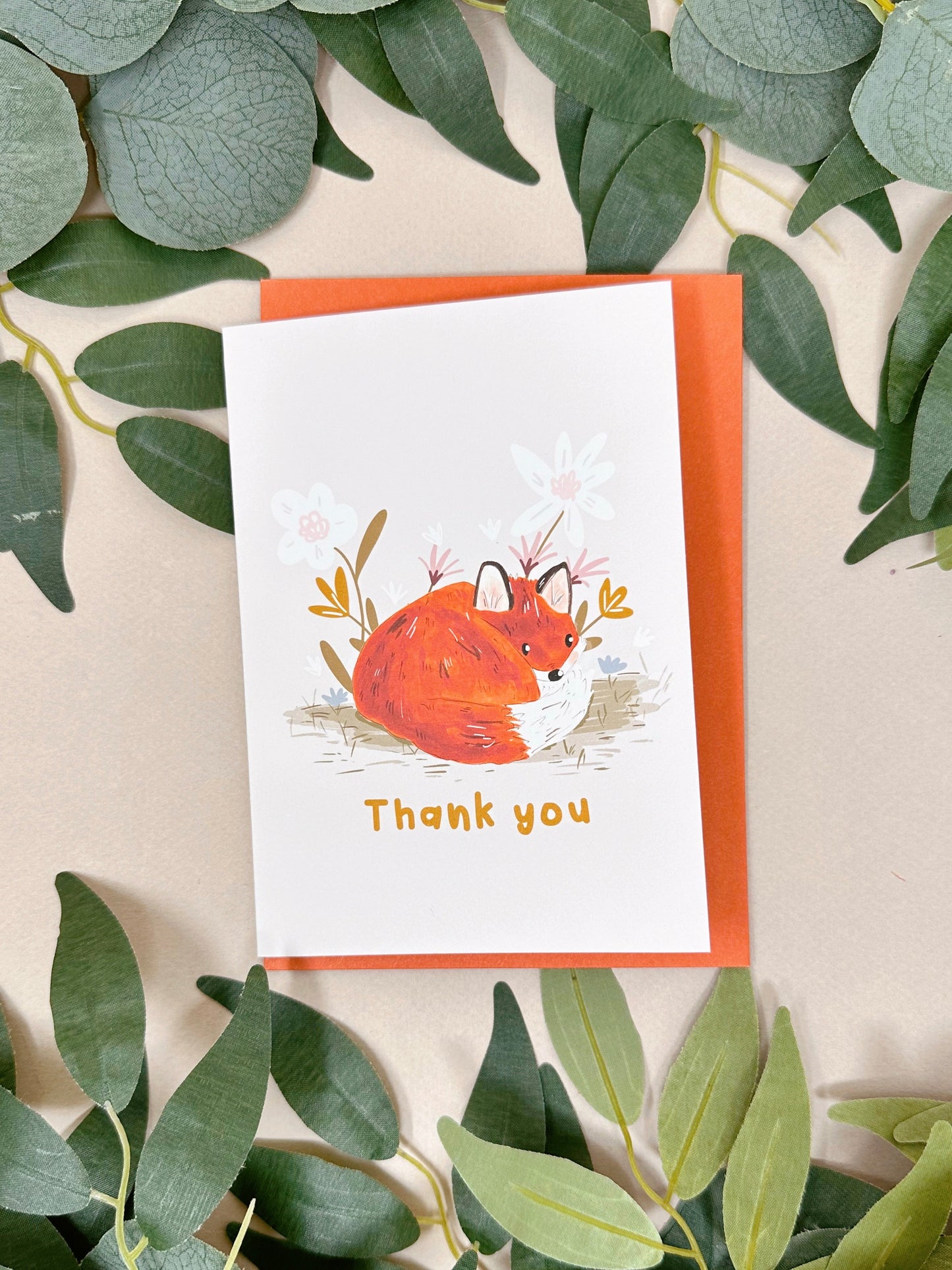 Fox Thank you Card