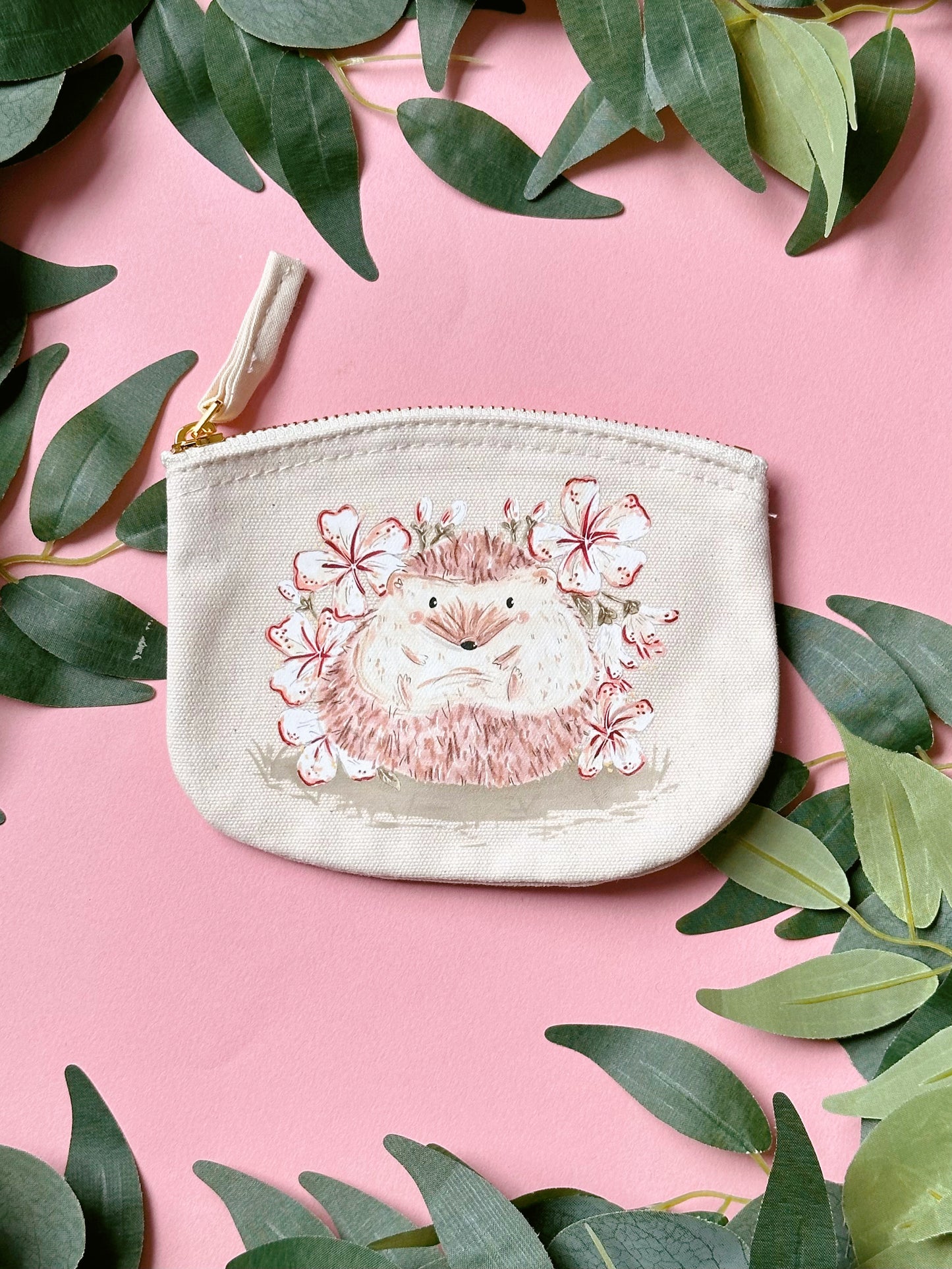 Sakura Hedgehog Purse