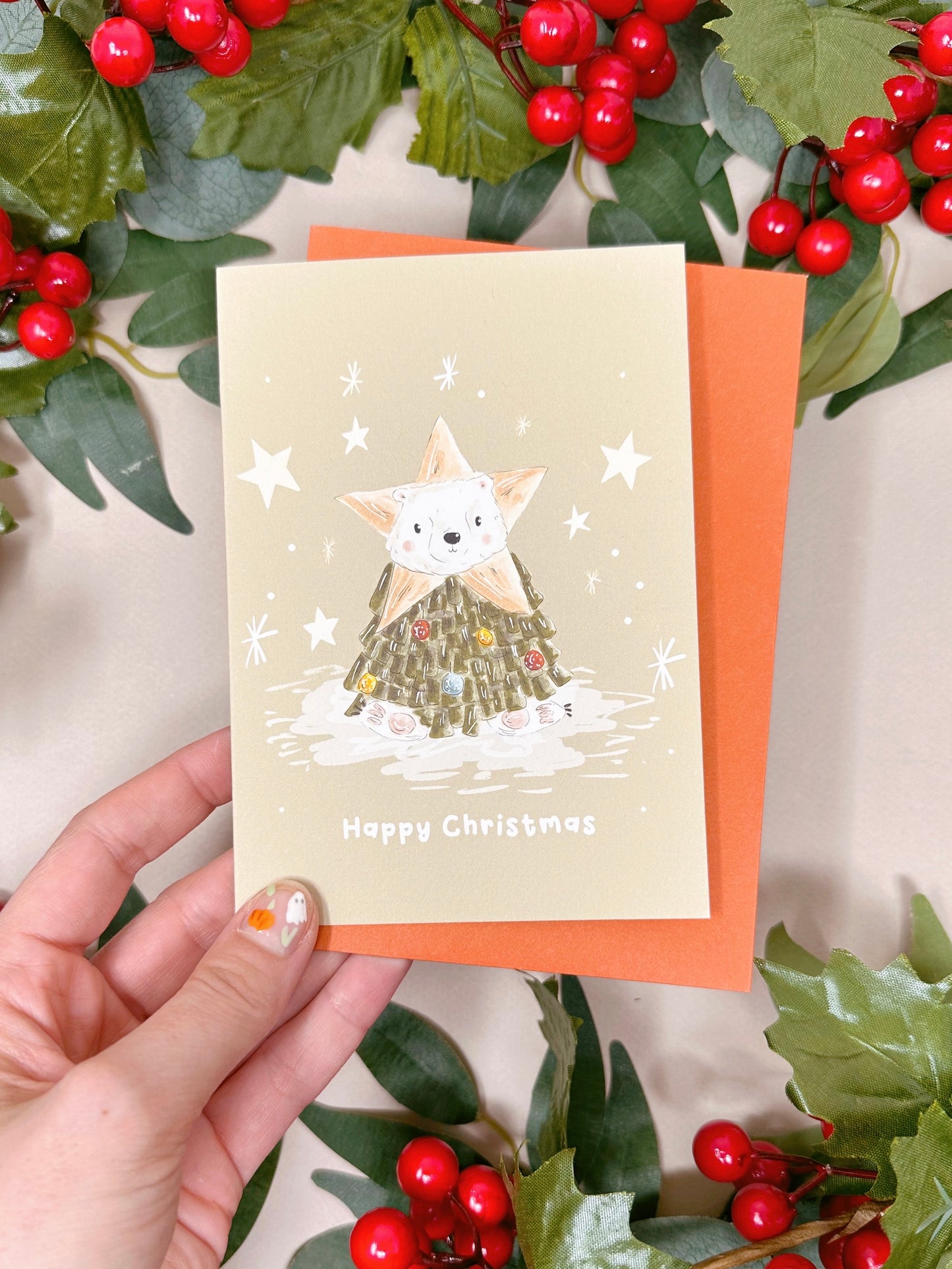 Polar Bear Tree Christmas Card
