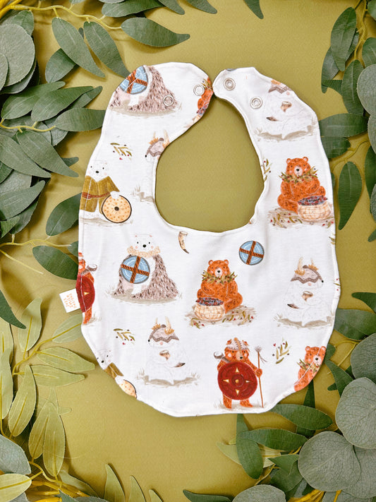 Viking Bear Bib - Rounded