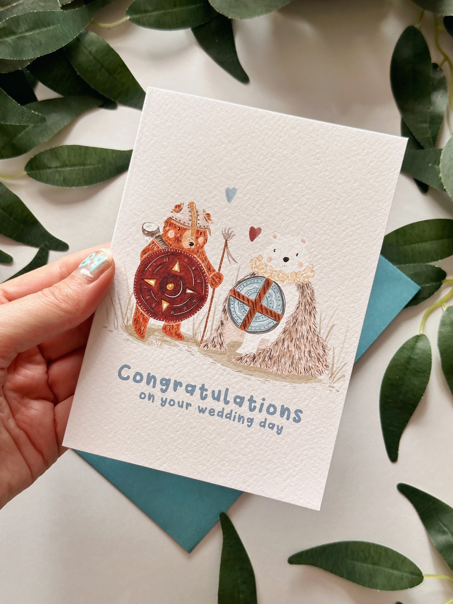 Viking Bears Wedding Card