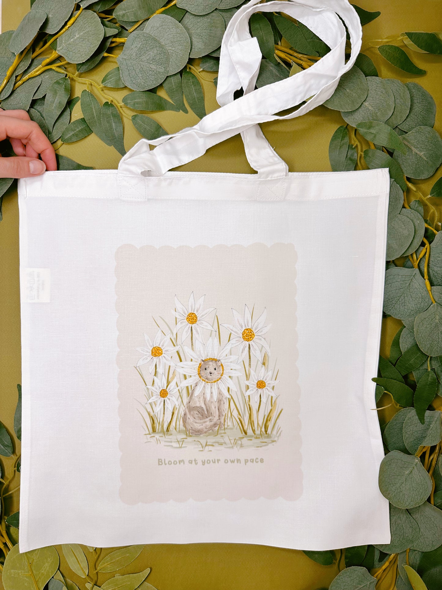 Daisy Cat Tote Bag
