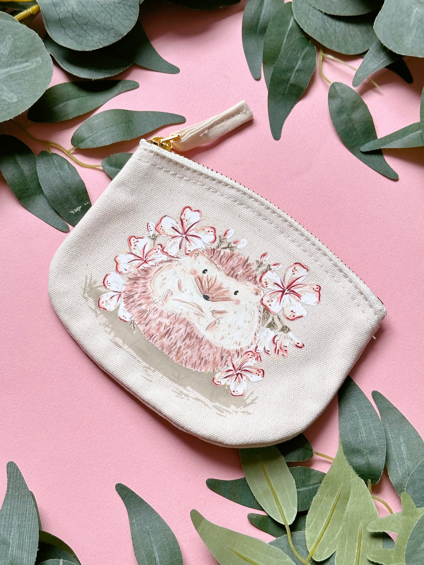 Sakura Hedgehog Purse