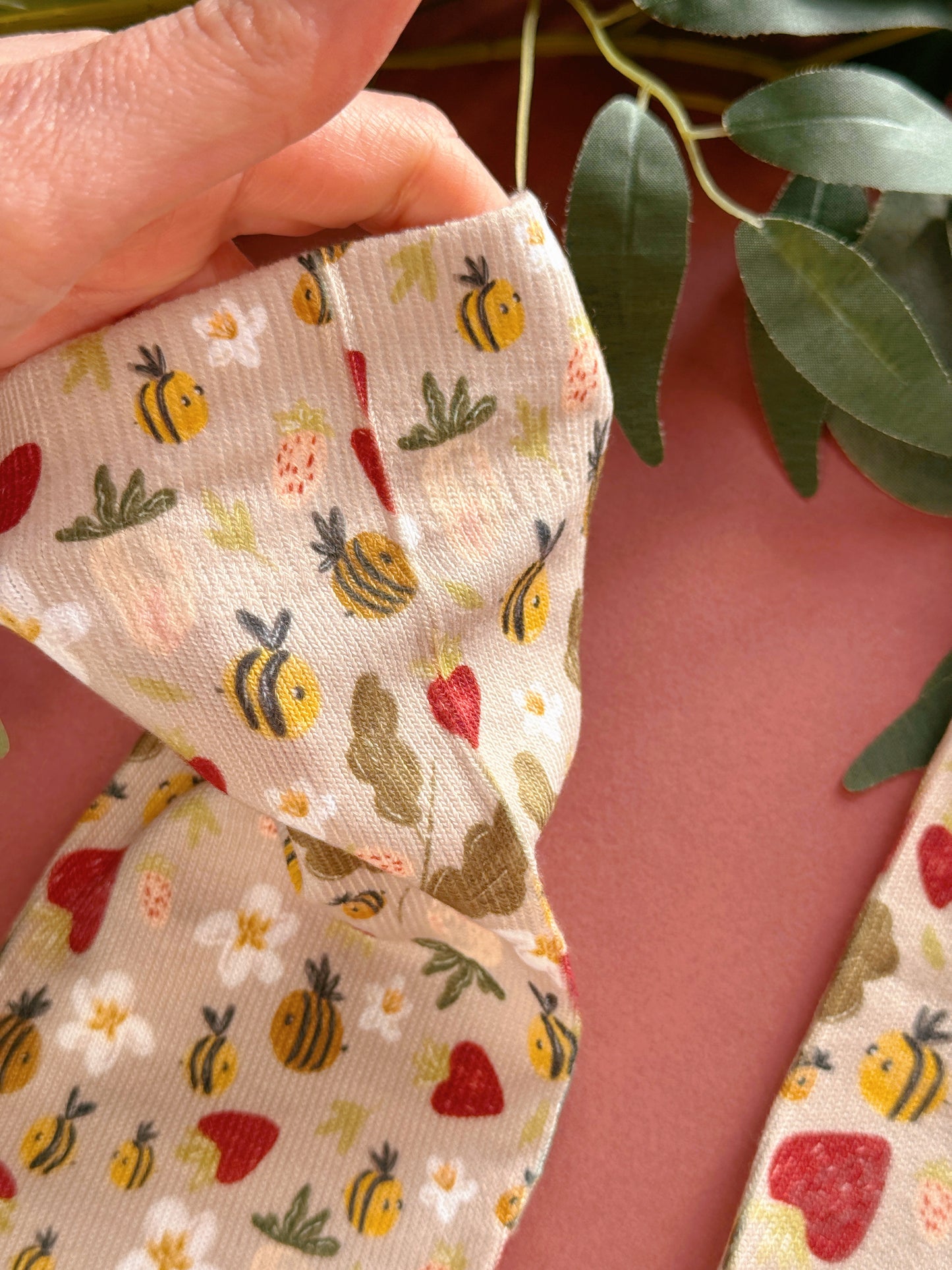 Strawberry Bee Sock