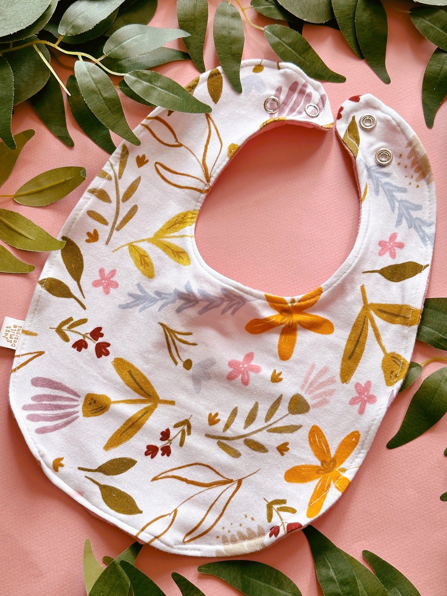 Fresh Flowers Bib - Rounded
