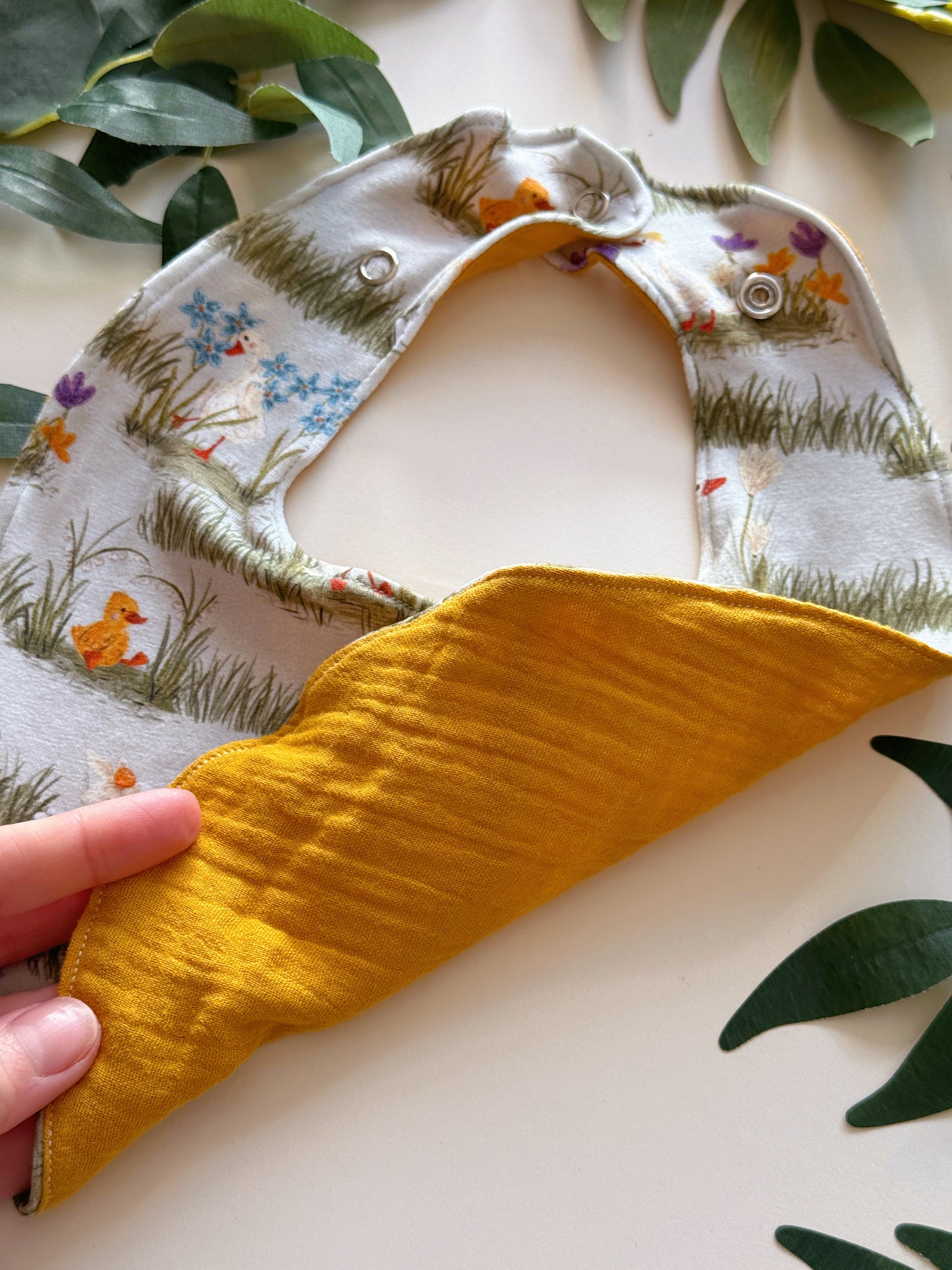 Spring Duck Bib - Rounded