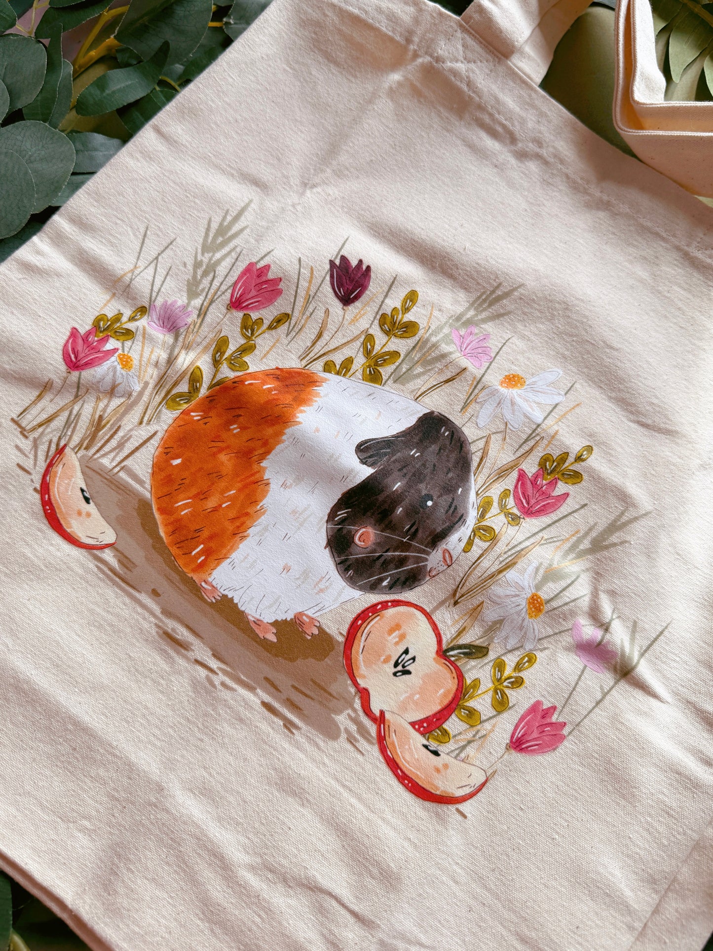 Apple Guinea Pig Giant Tote Bag