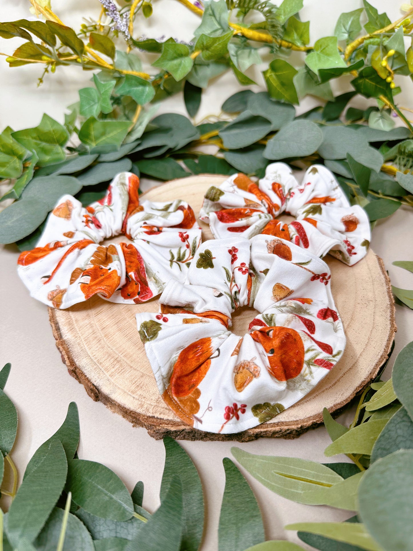 Autumnal Fox Scrunchy