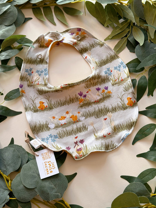 Spring Duck Bib - Rounded