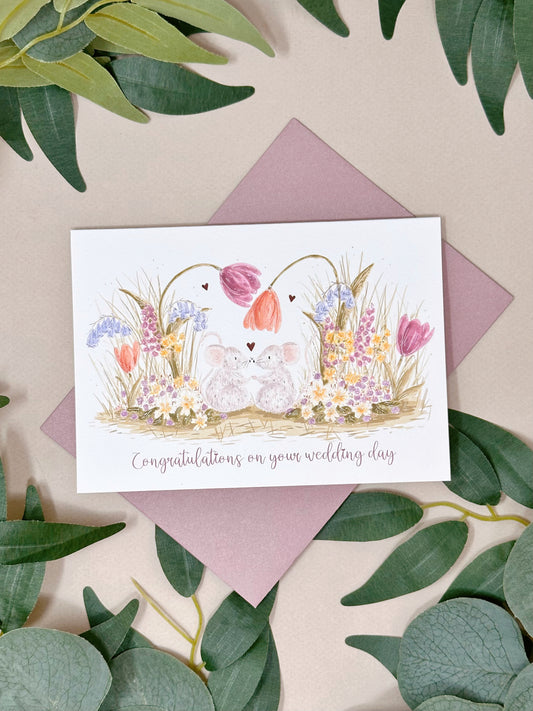 Mouse wedding card