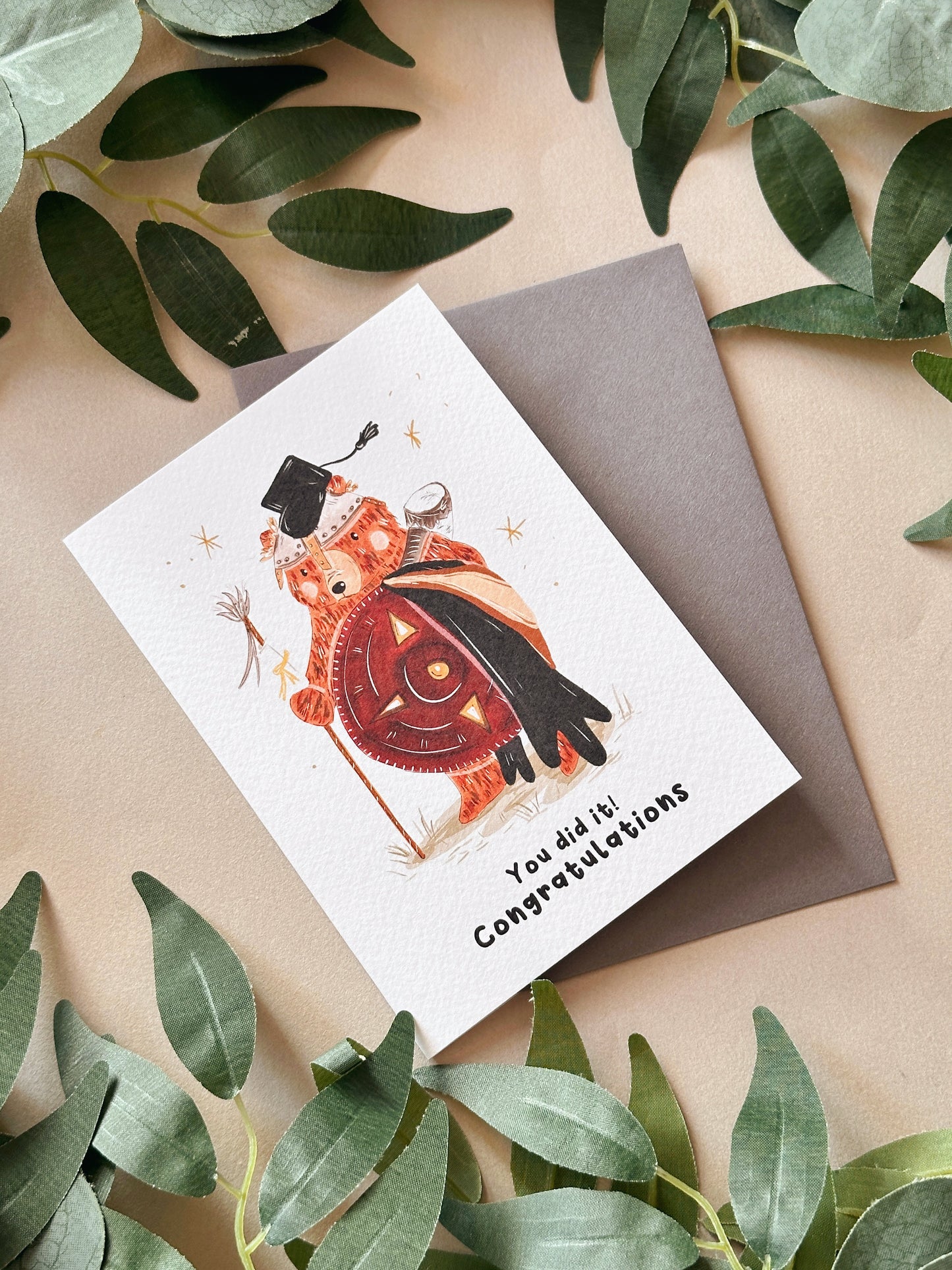 Viking Bear Graduation Card