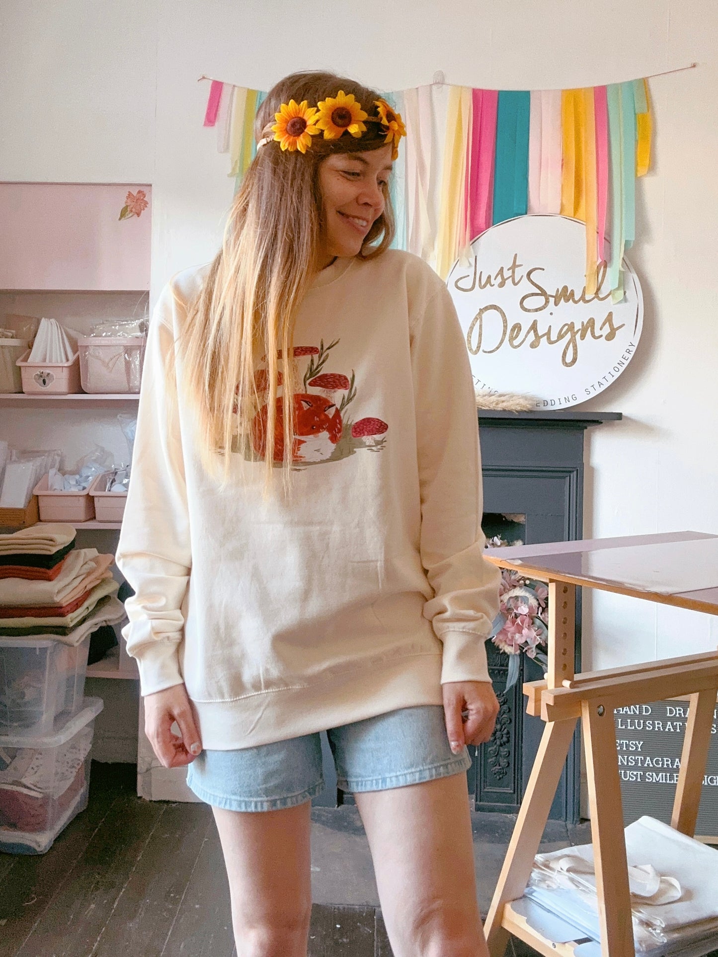 Mushroom Fox Sweatshirt