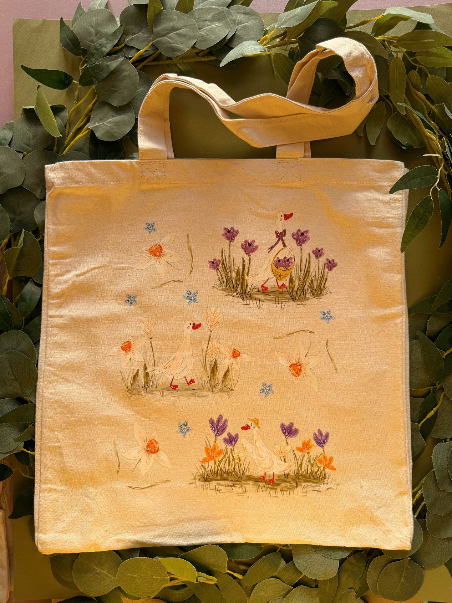Spring Duck Giant Tote Bag