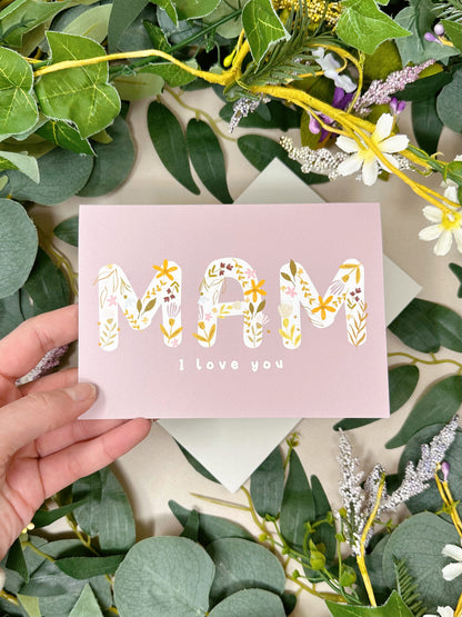 Mam Floral Card