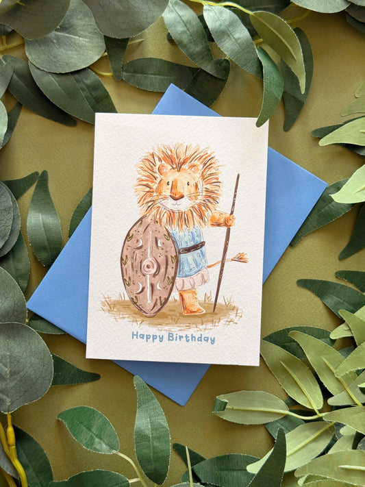 Lion birthday card