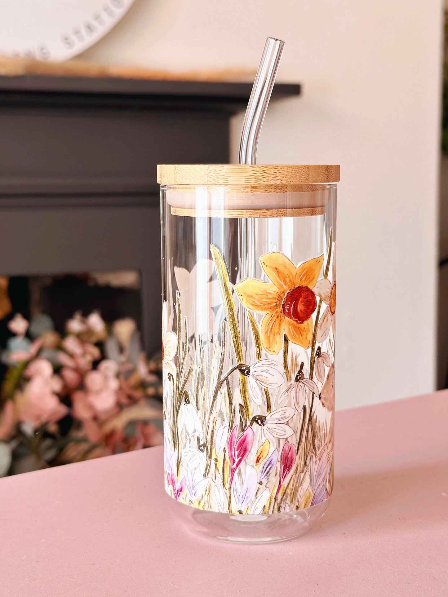 Garden Mouse Glass Tumbler