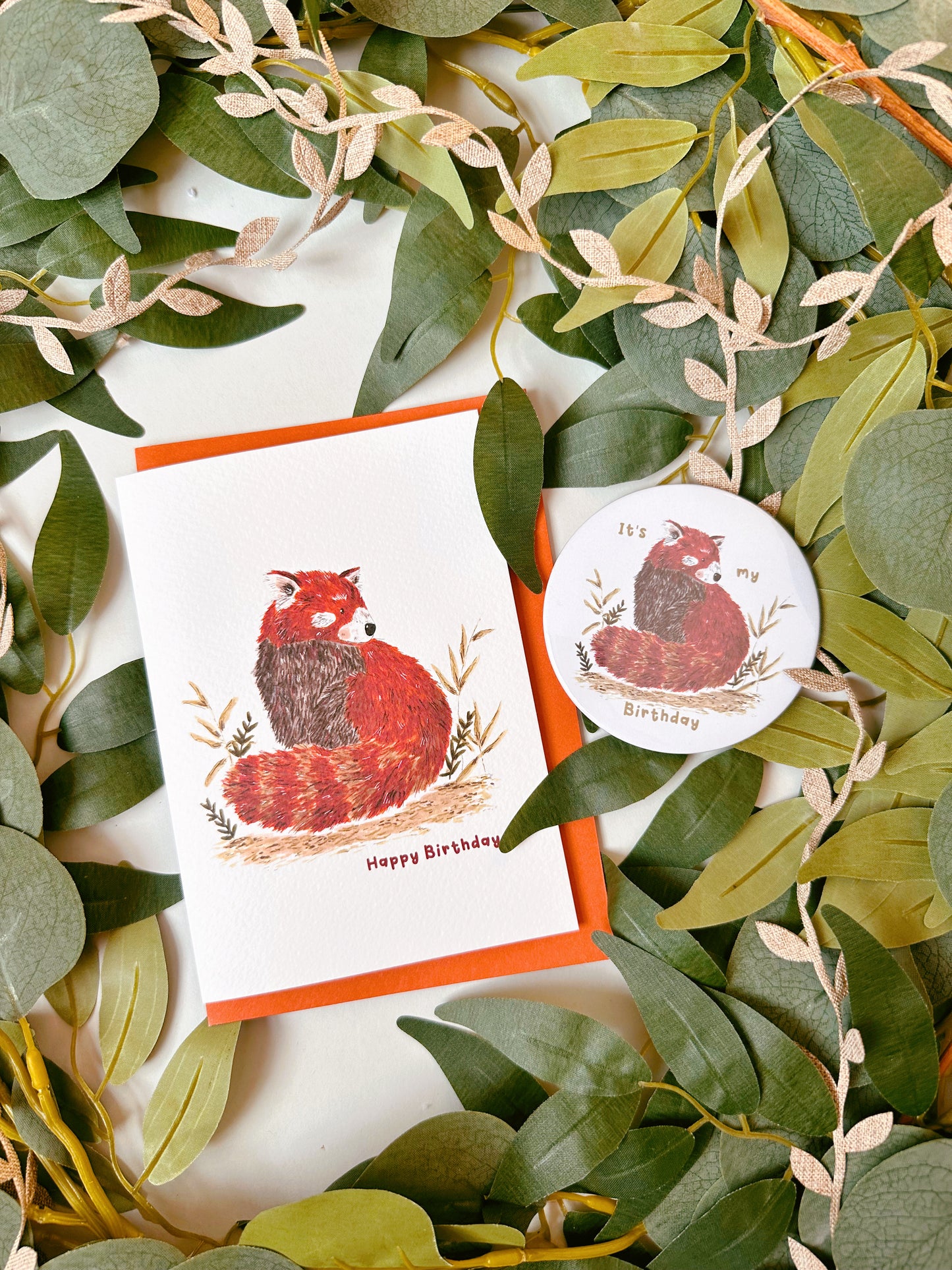 Red Panda Birthday Card