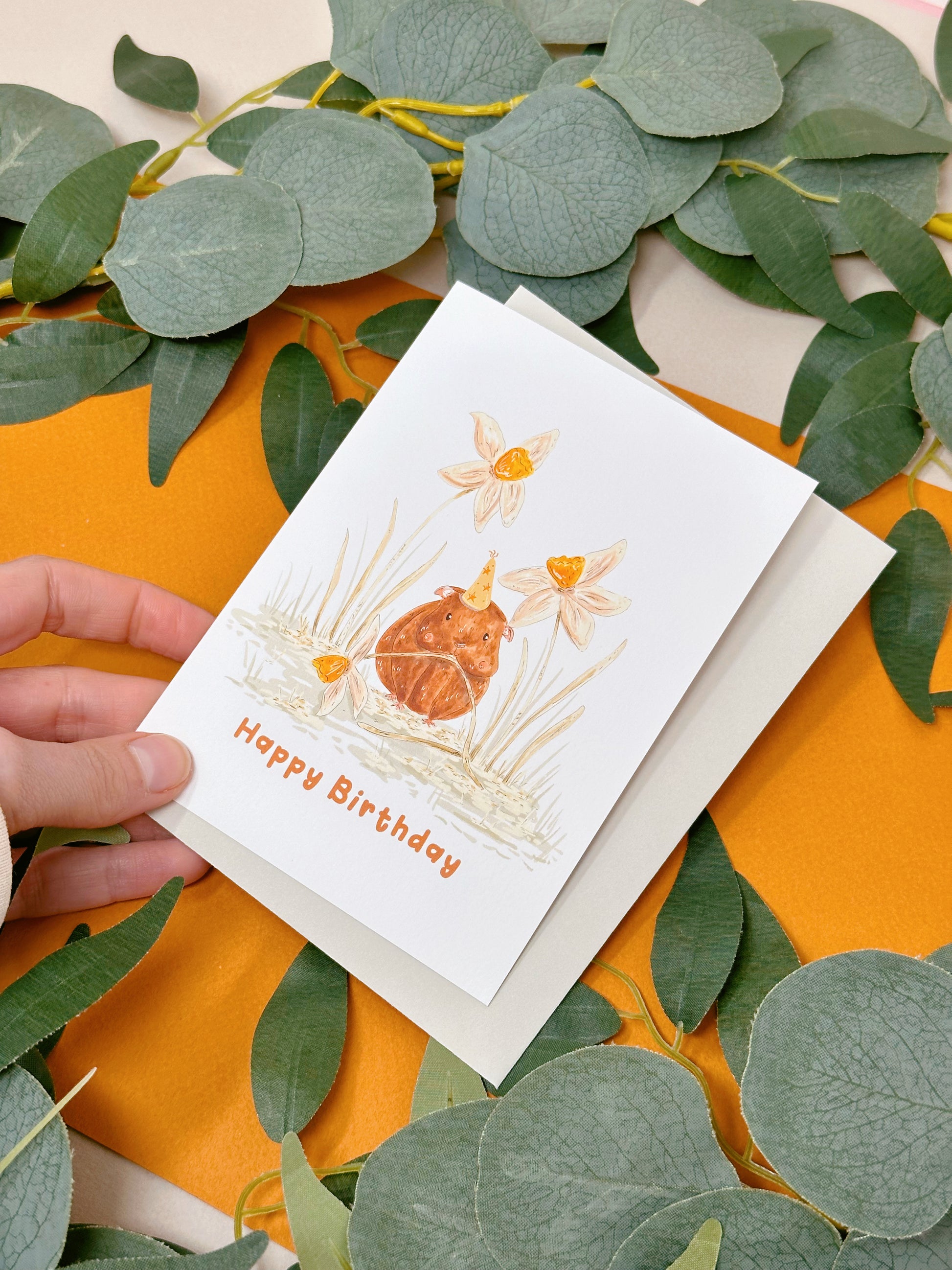 Guinea pig birthday card