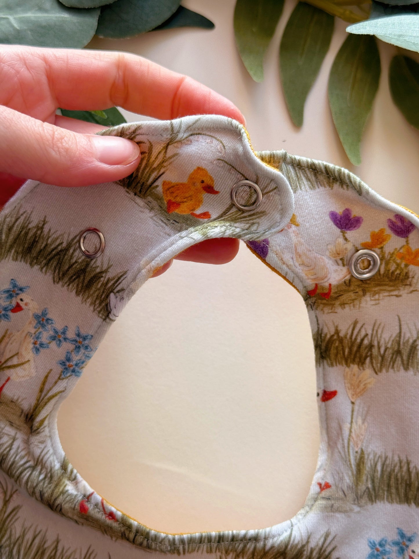 Spring Duck Bib - Rounded