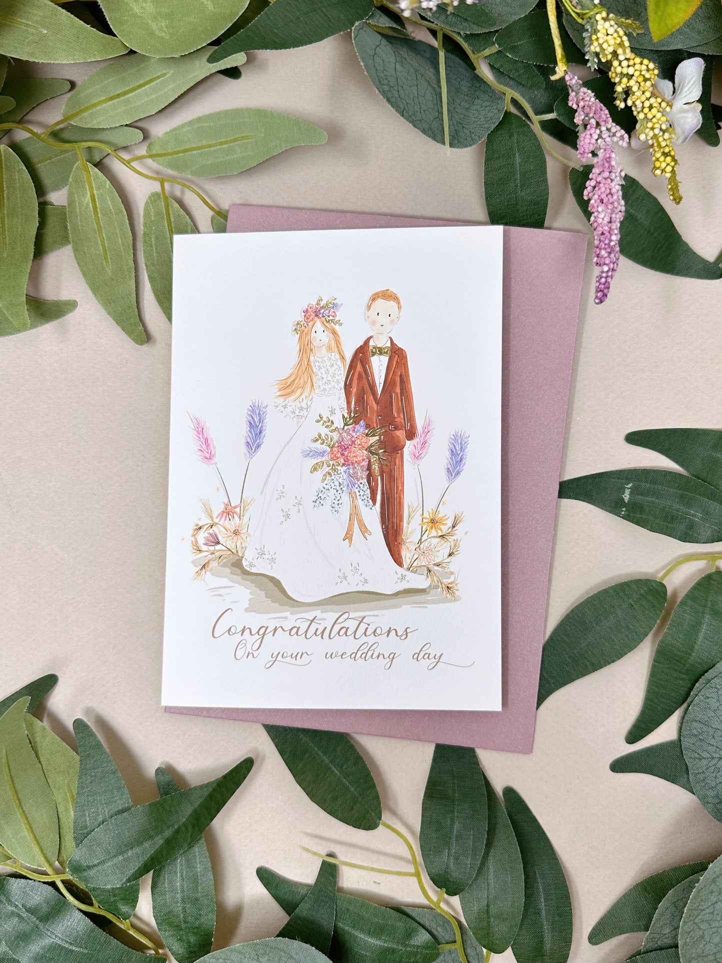 Bohemian Wedding Card