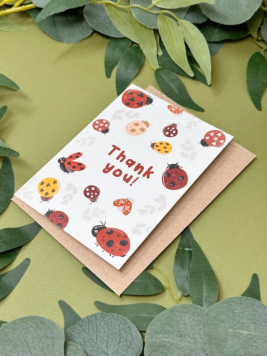 Ladybird thank you card