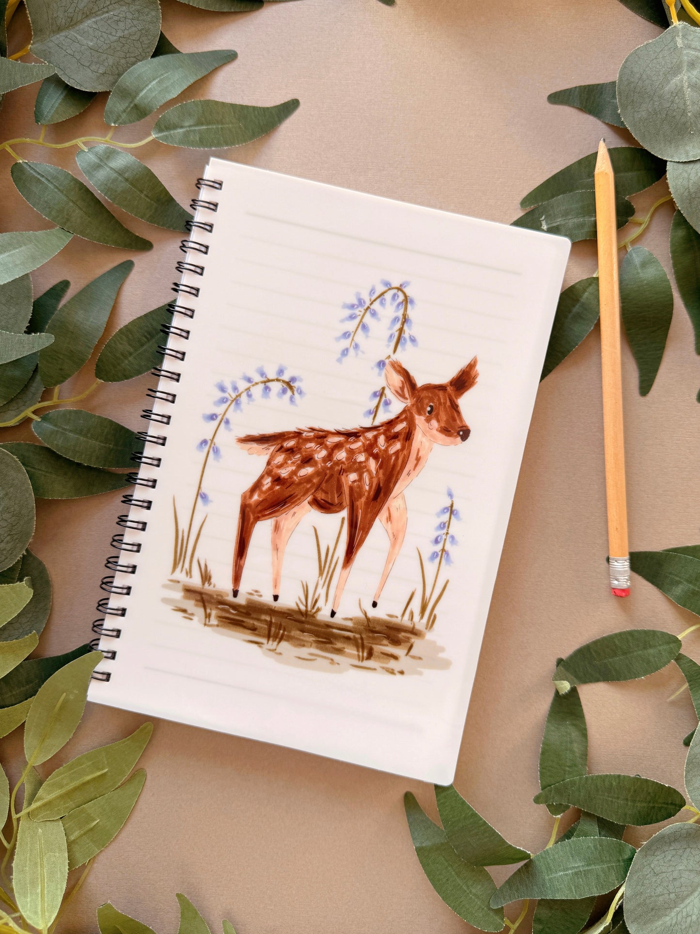 Spring Deer Spiral Notebook - A5