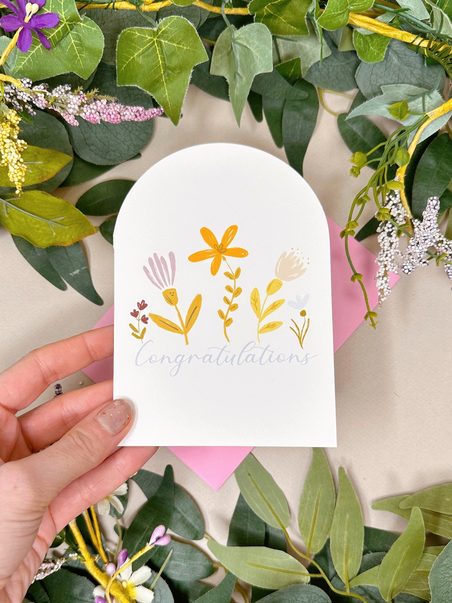 Floral Congratulation Card