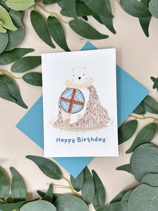 Warrior Polar Bear Birthday Card