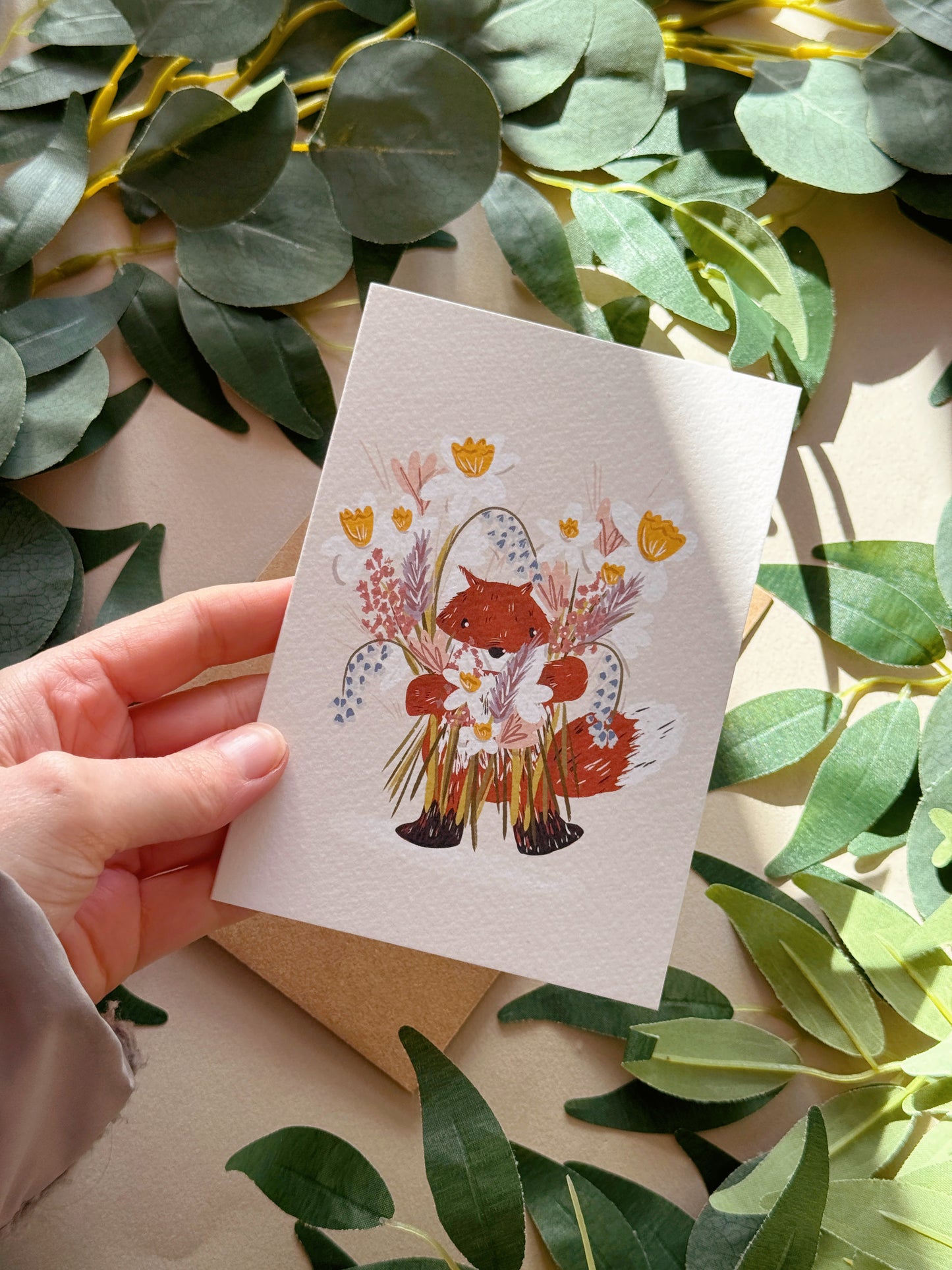 Fox Bouquet Card