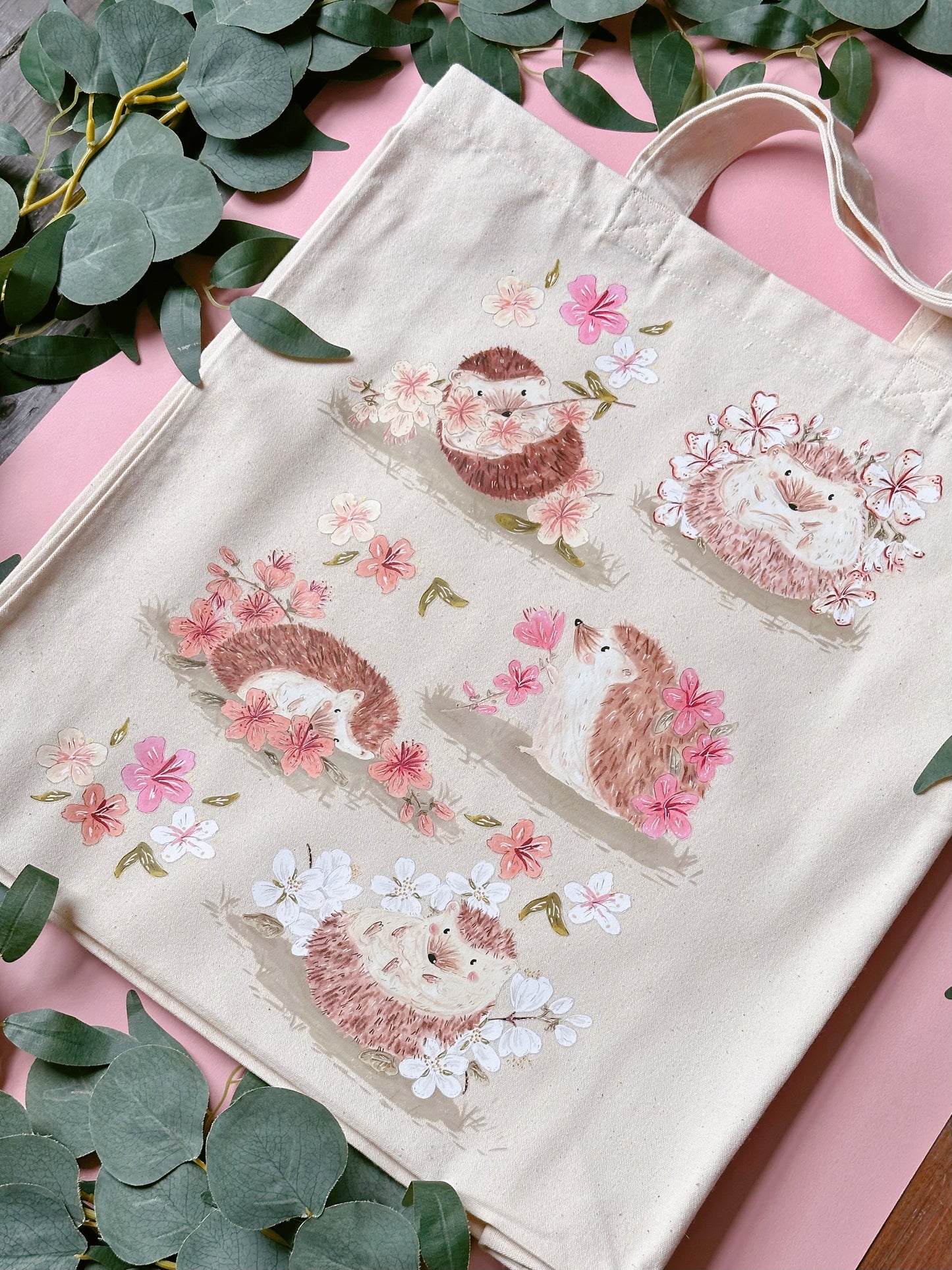 Sakura Hedgehog Giant Tote Bag