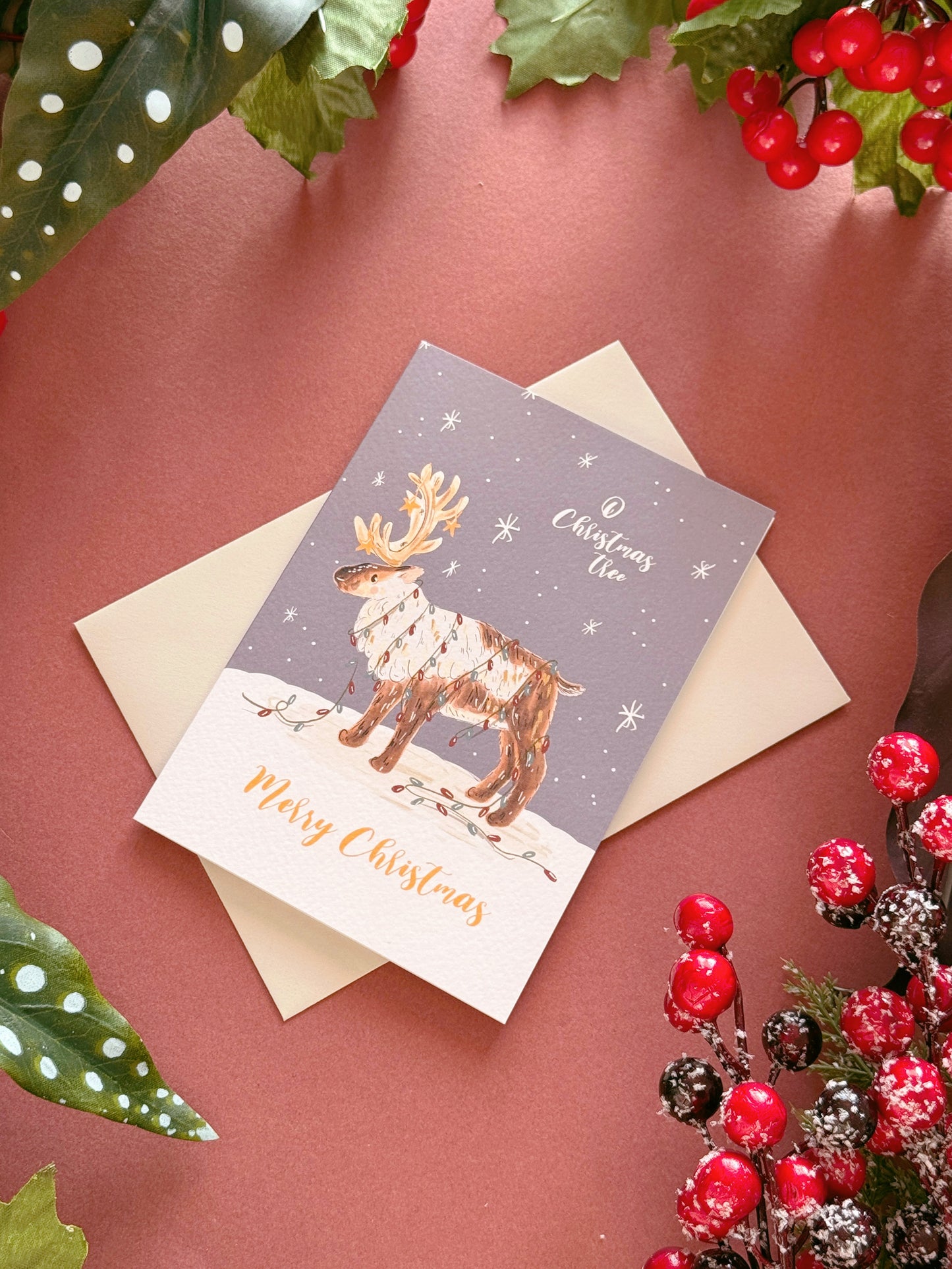 Reindeer Christmas Card