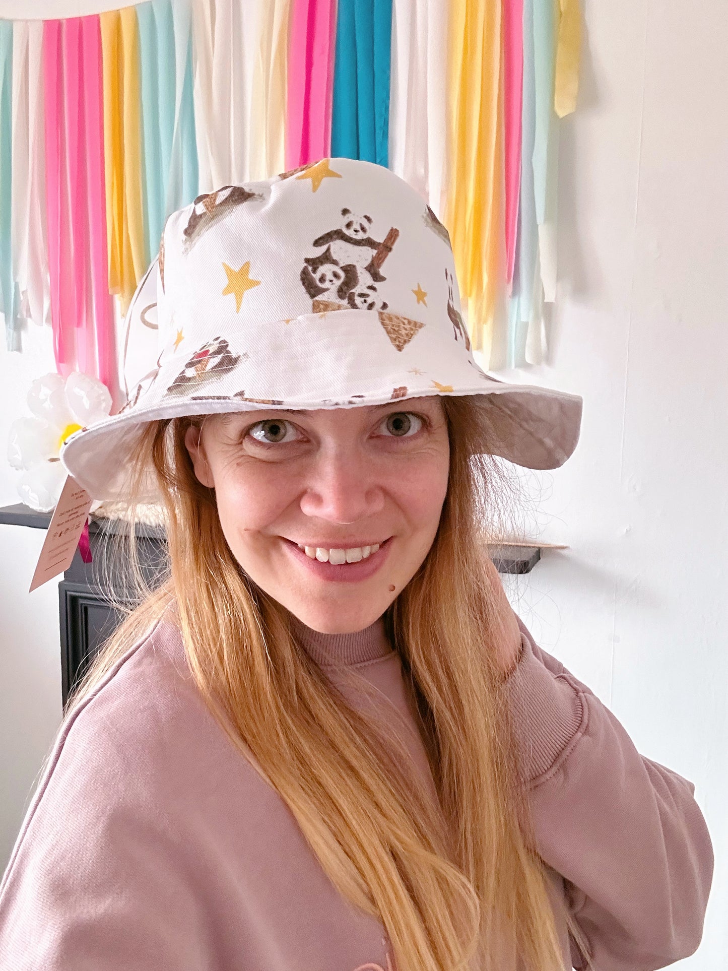 Panda Ice Cream Bucket Hat - Adult & Child Sizing