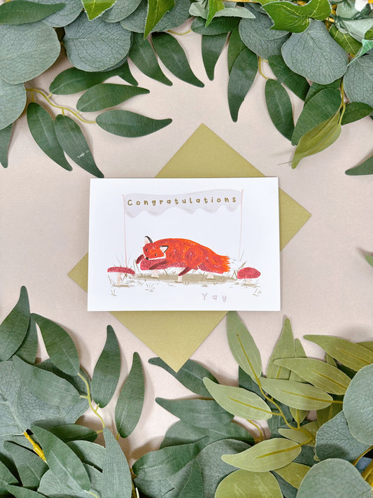 Fox Congratulations Card