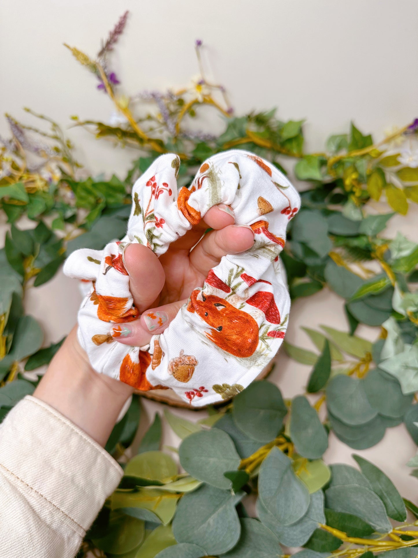 Autumnal Fox Scrunchy