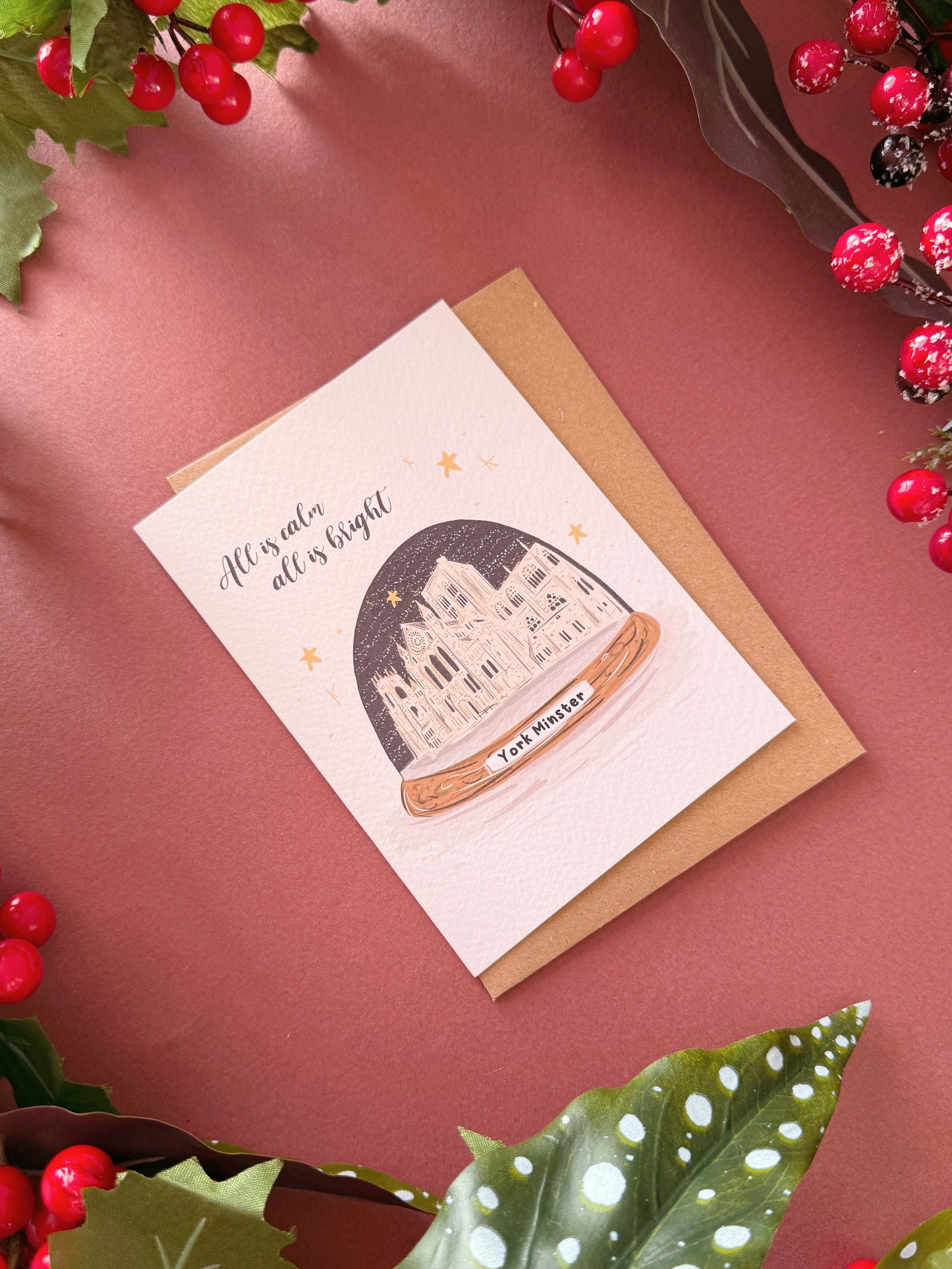 Globe York Minster Christmas Card