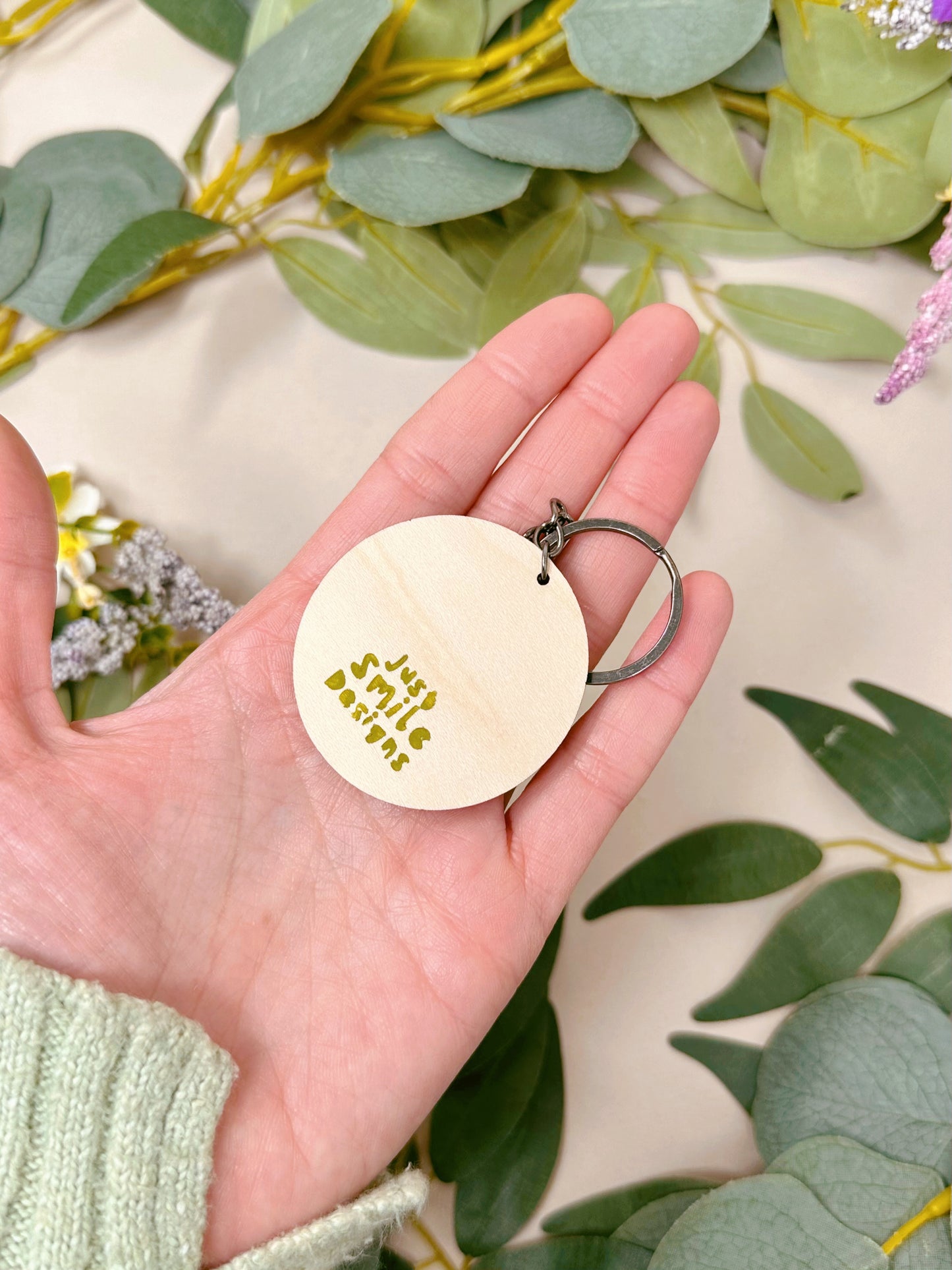 Botanical Bee Keyring