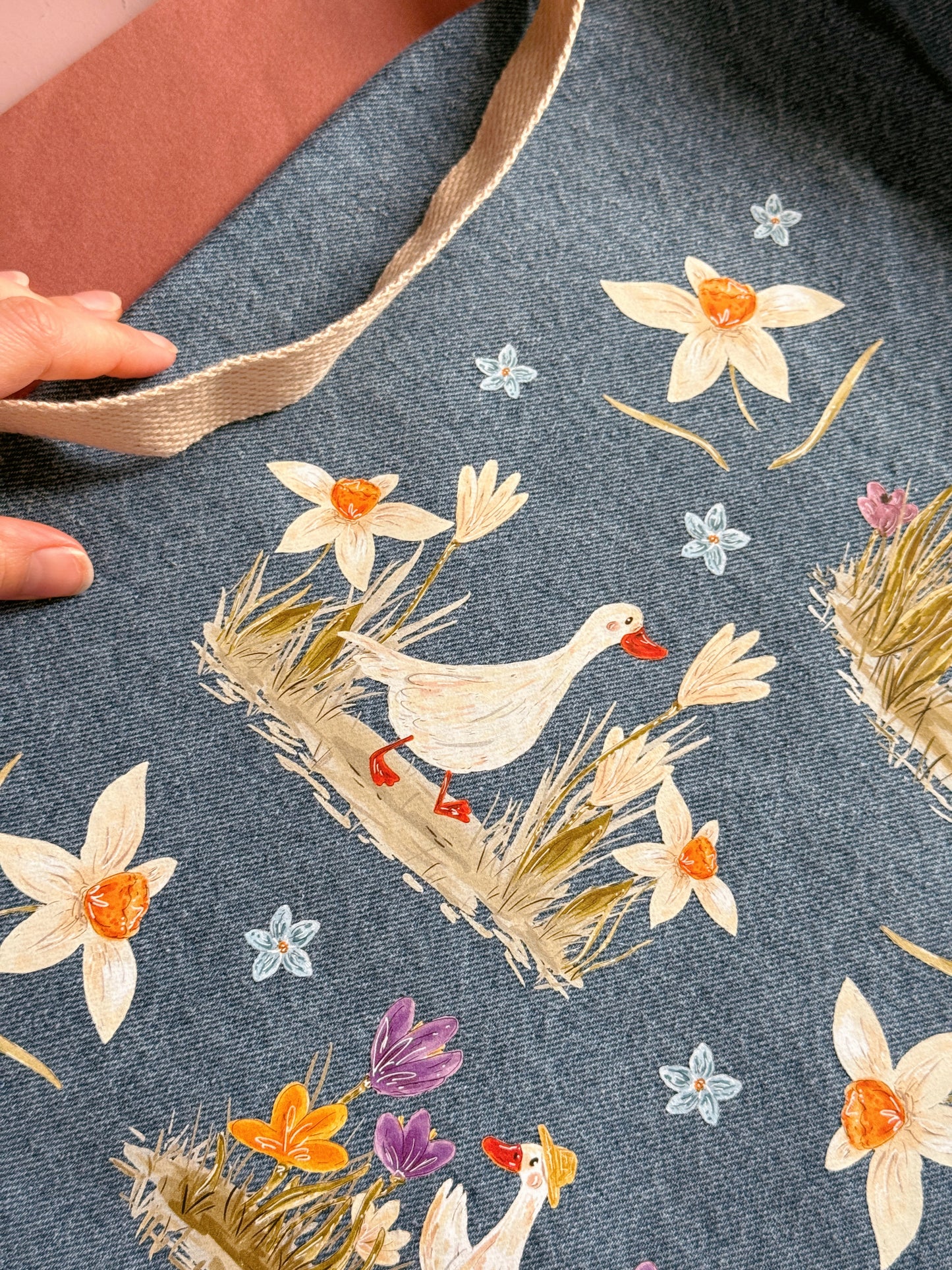 Duck Drawstring Tote Bag