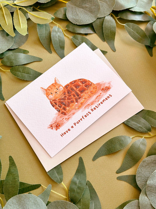 Cat retirement card