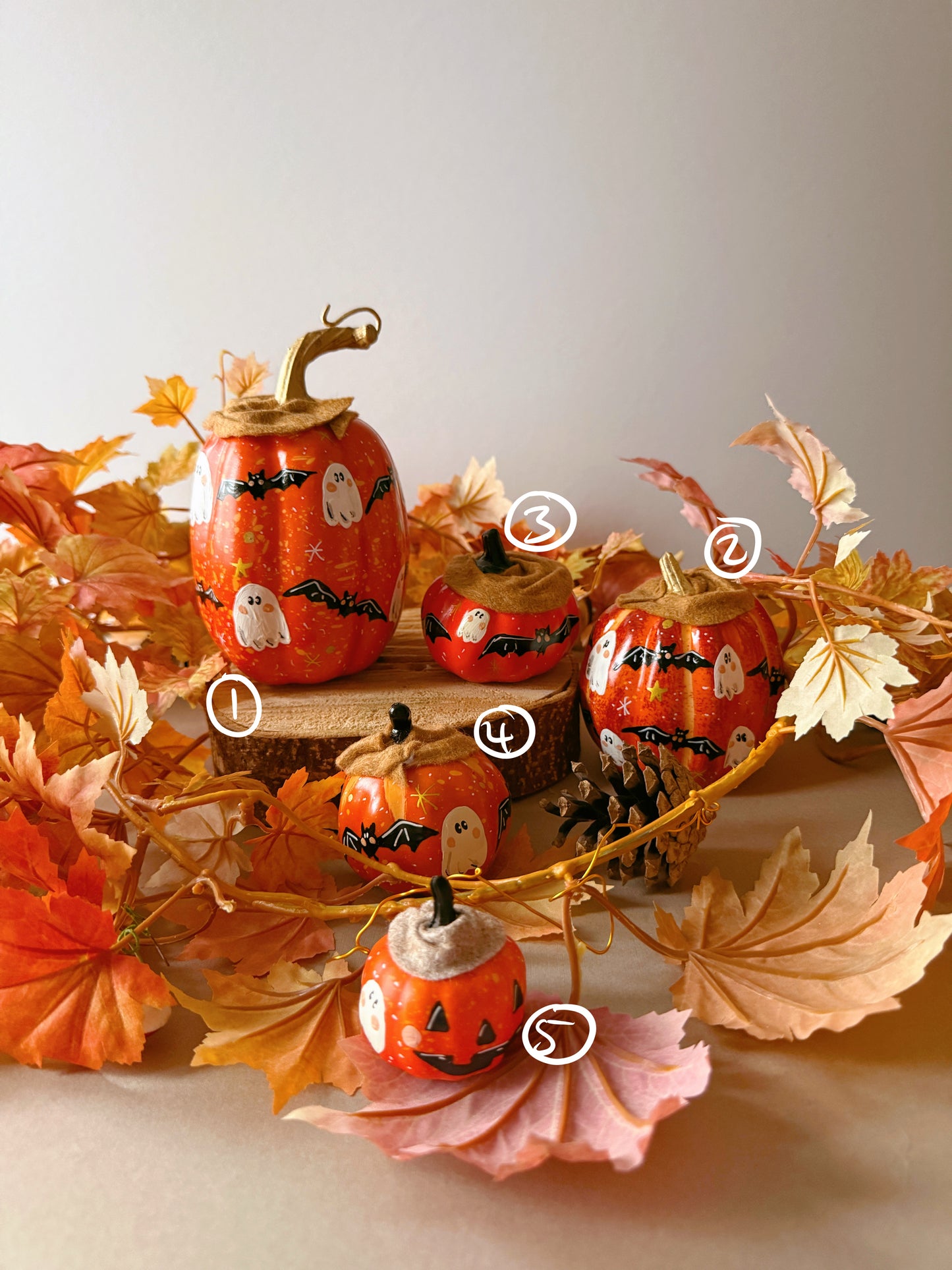 Orange Ghost Pumpkins