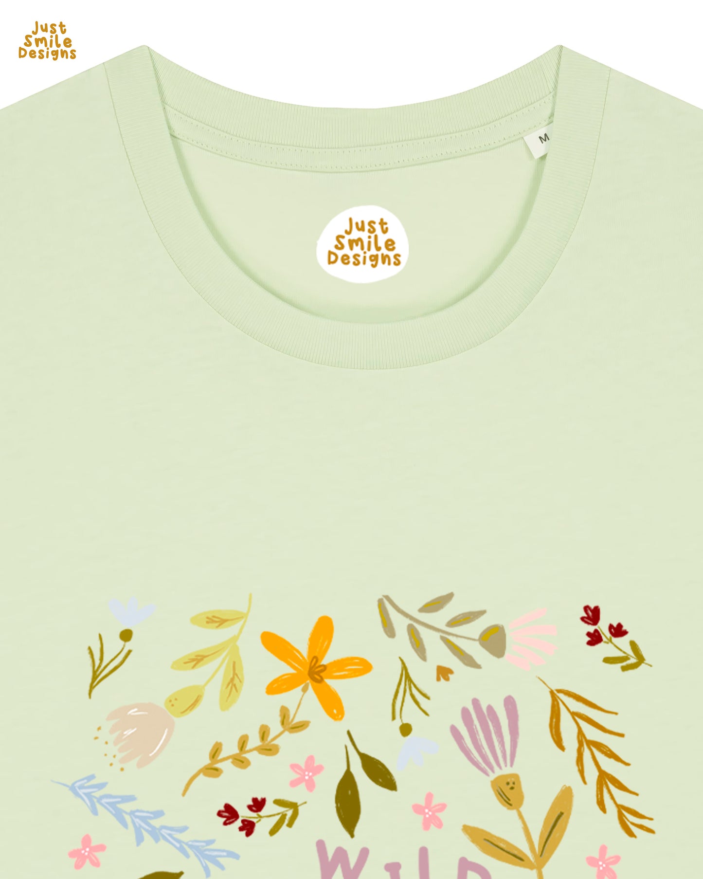 Wild Flower Pattern Graphic T-Shirt - Organic Cotton