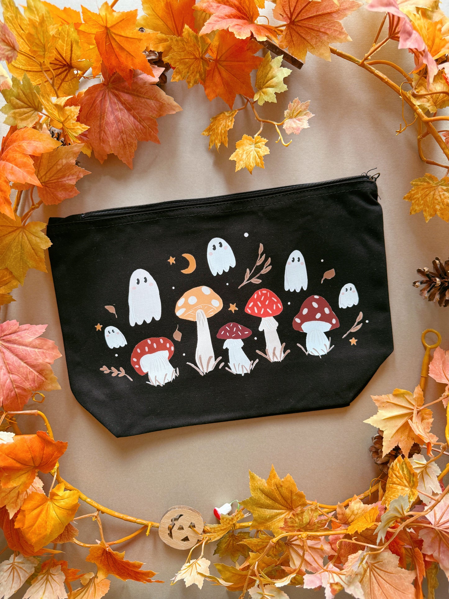 Mushroom ghost Zip Case