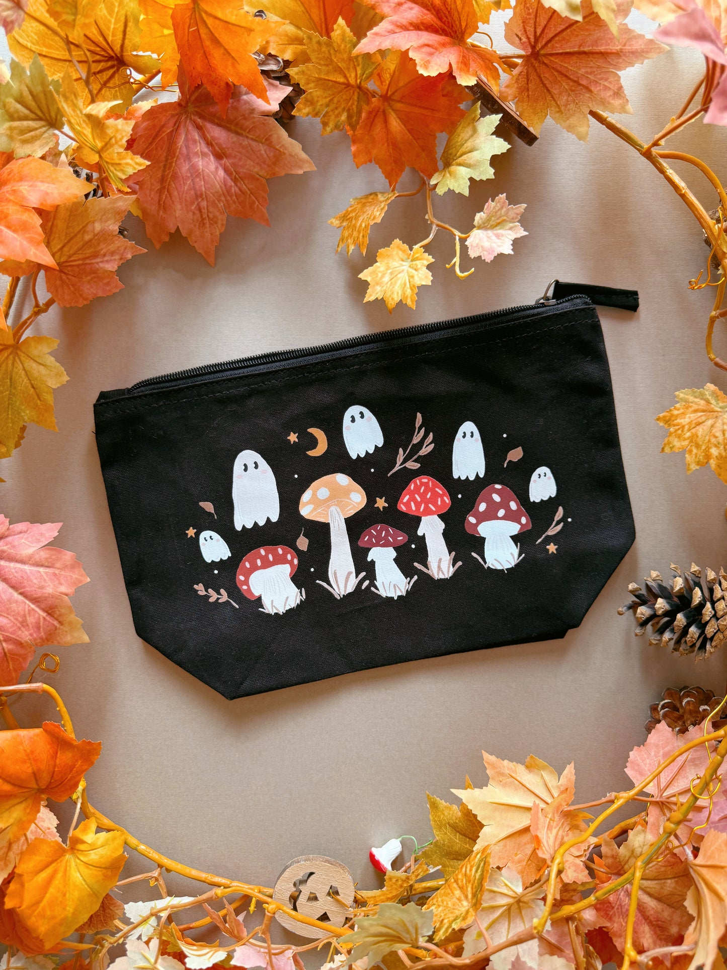 Mushroom ghost Zip Case