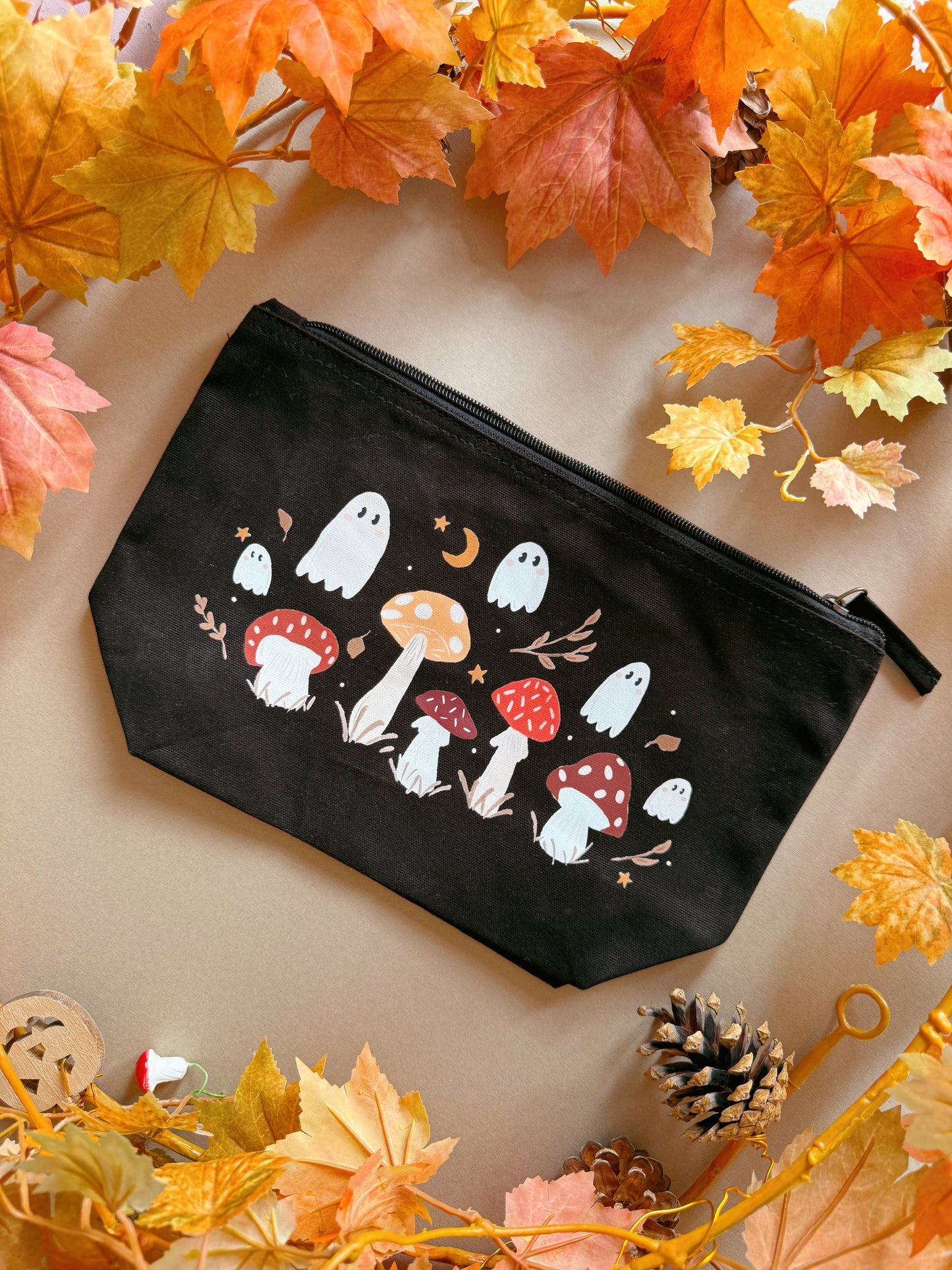 Mushroom ghost Zip Case