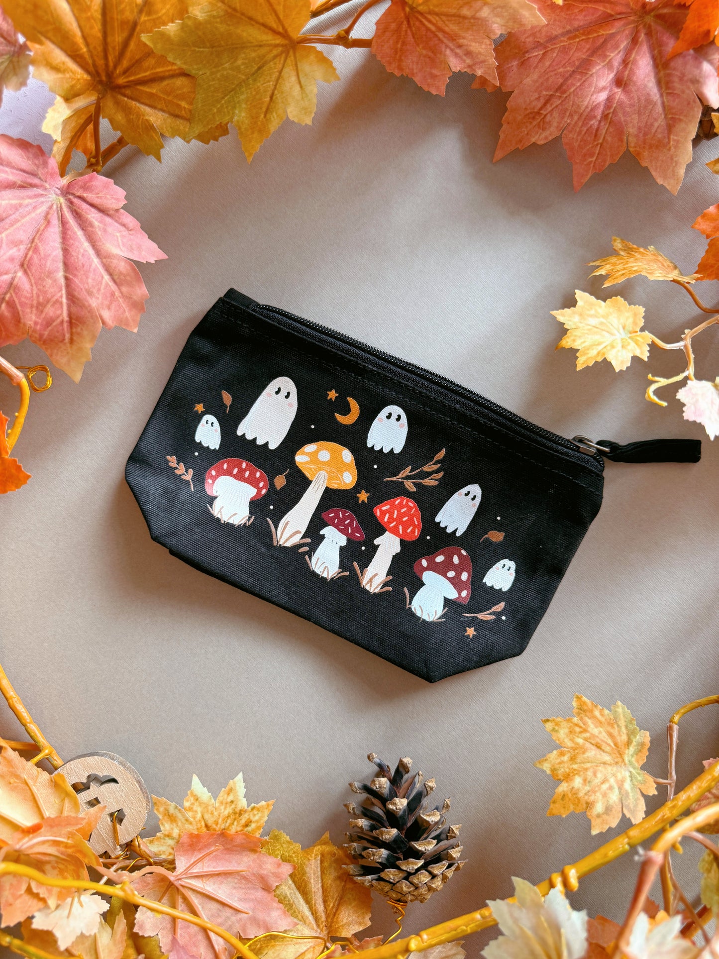 Mushroom ghost Zip Case