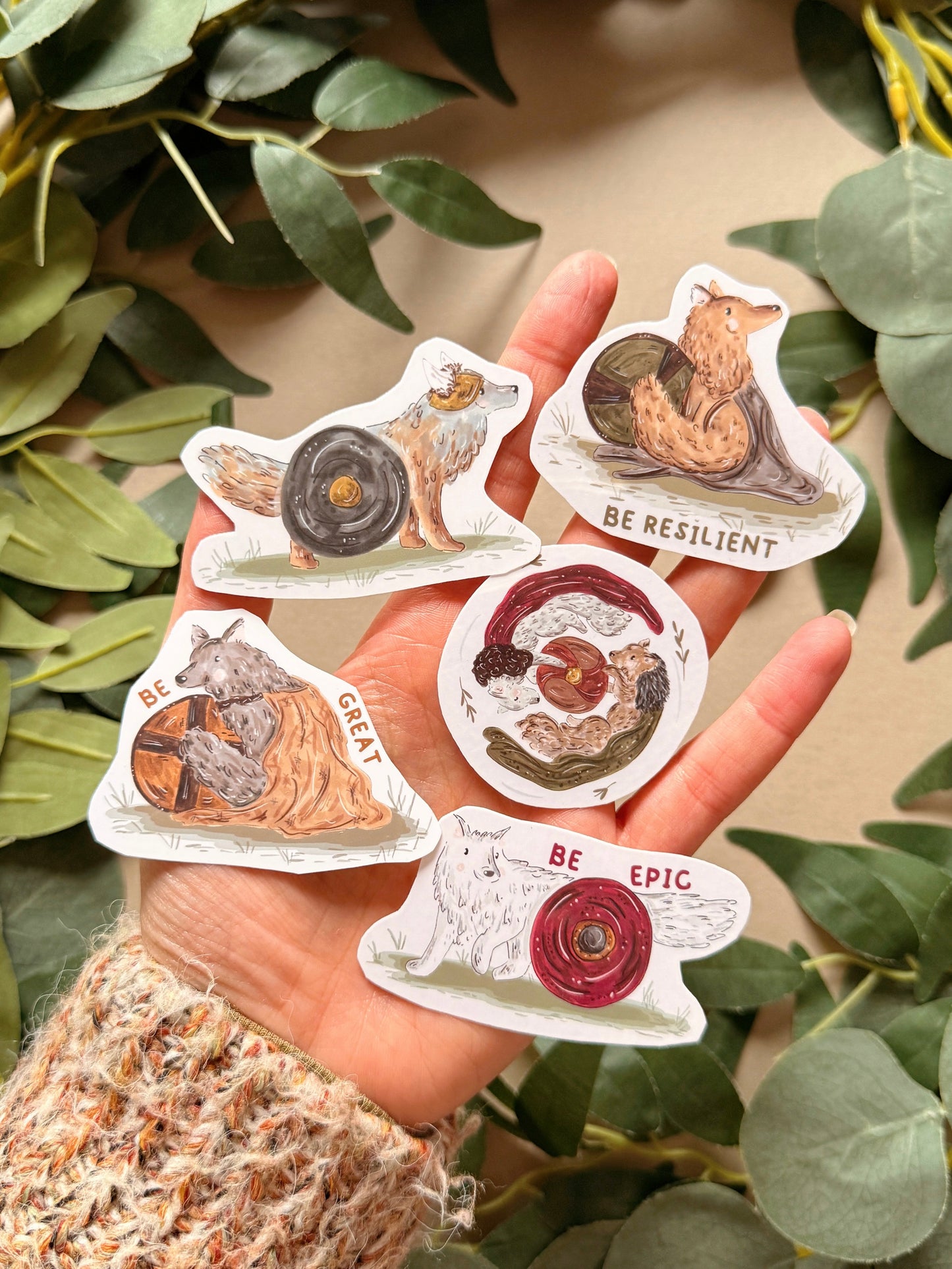 Warrior Wolves Sticker - Waterproof