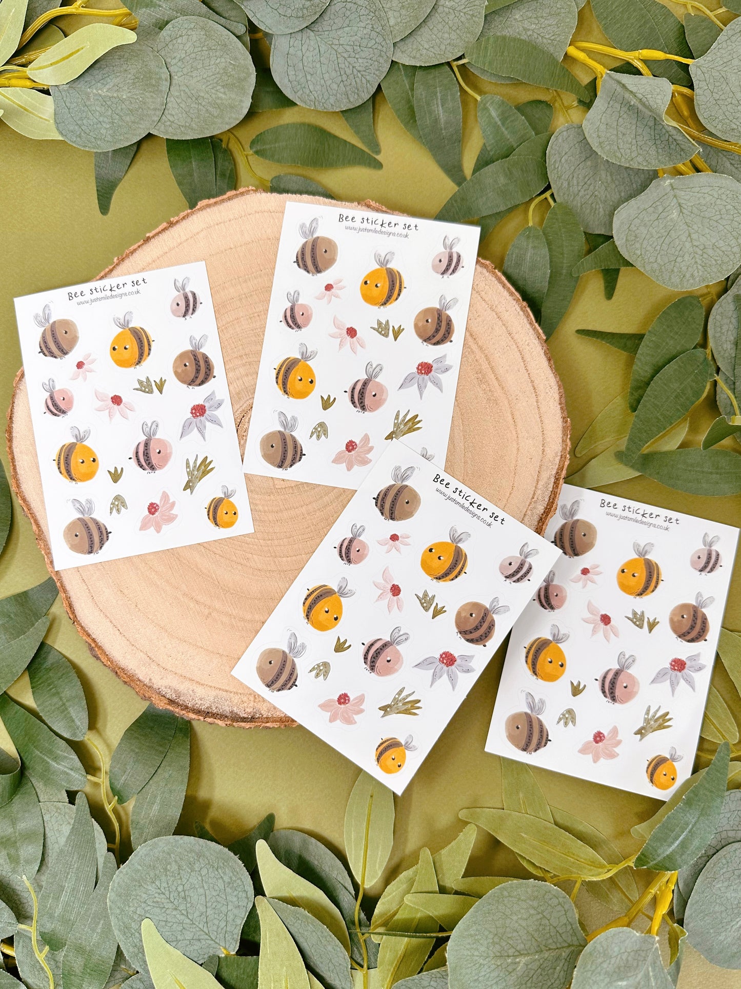 Cute Bee Sticker Sheet