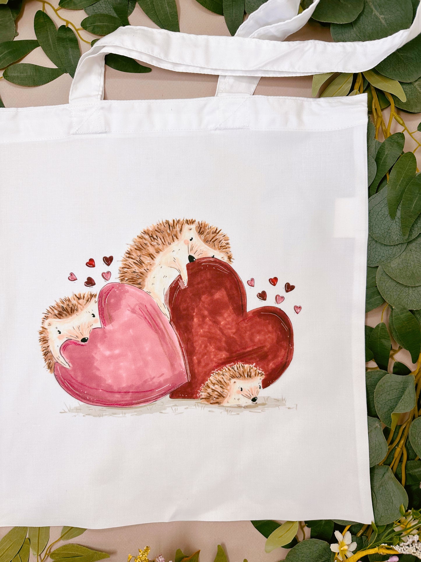 Hedgehog Heart Tote Bag
