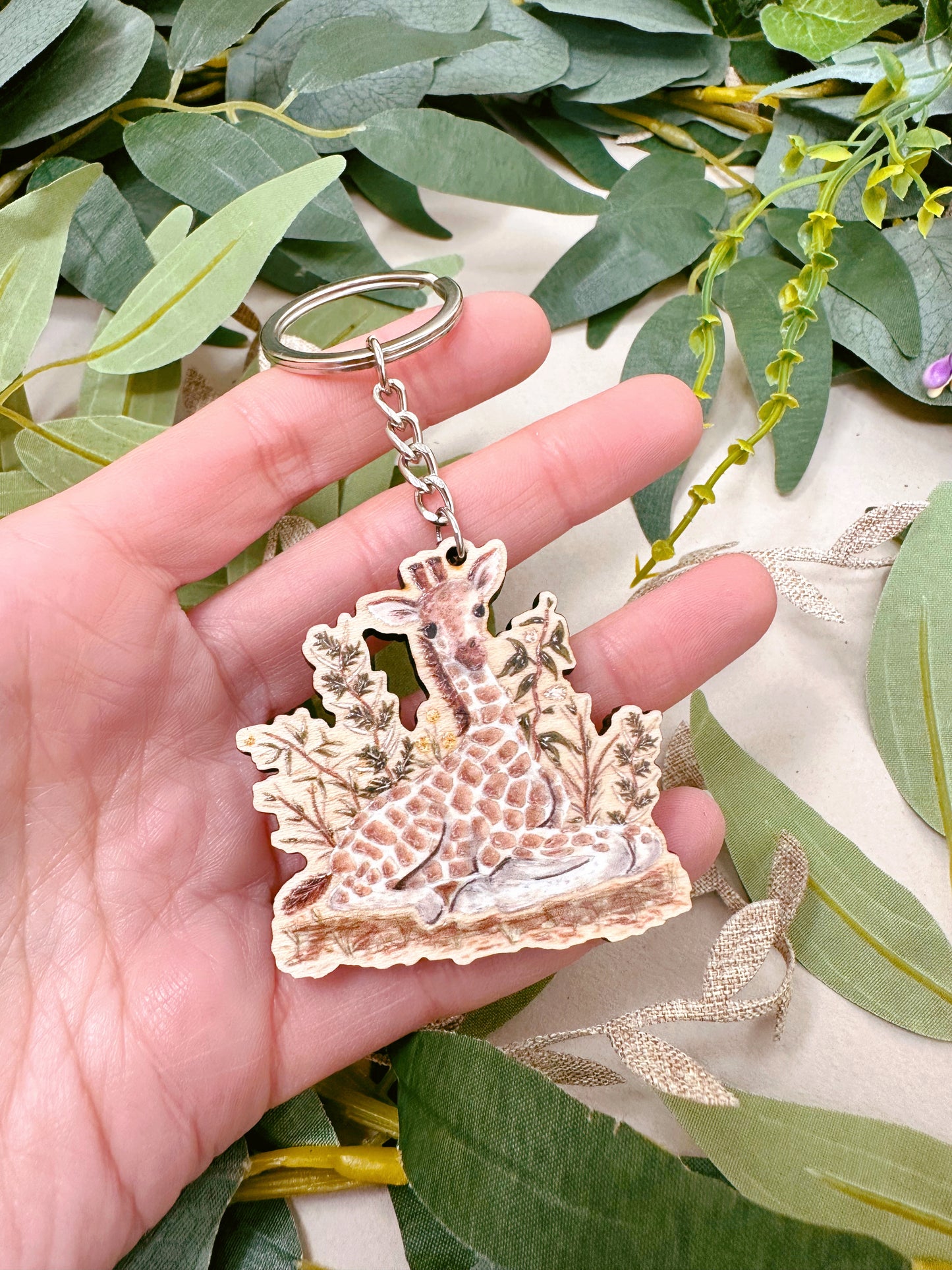 Giraffe Keyring