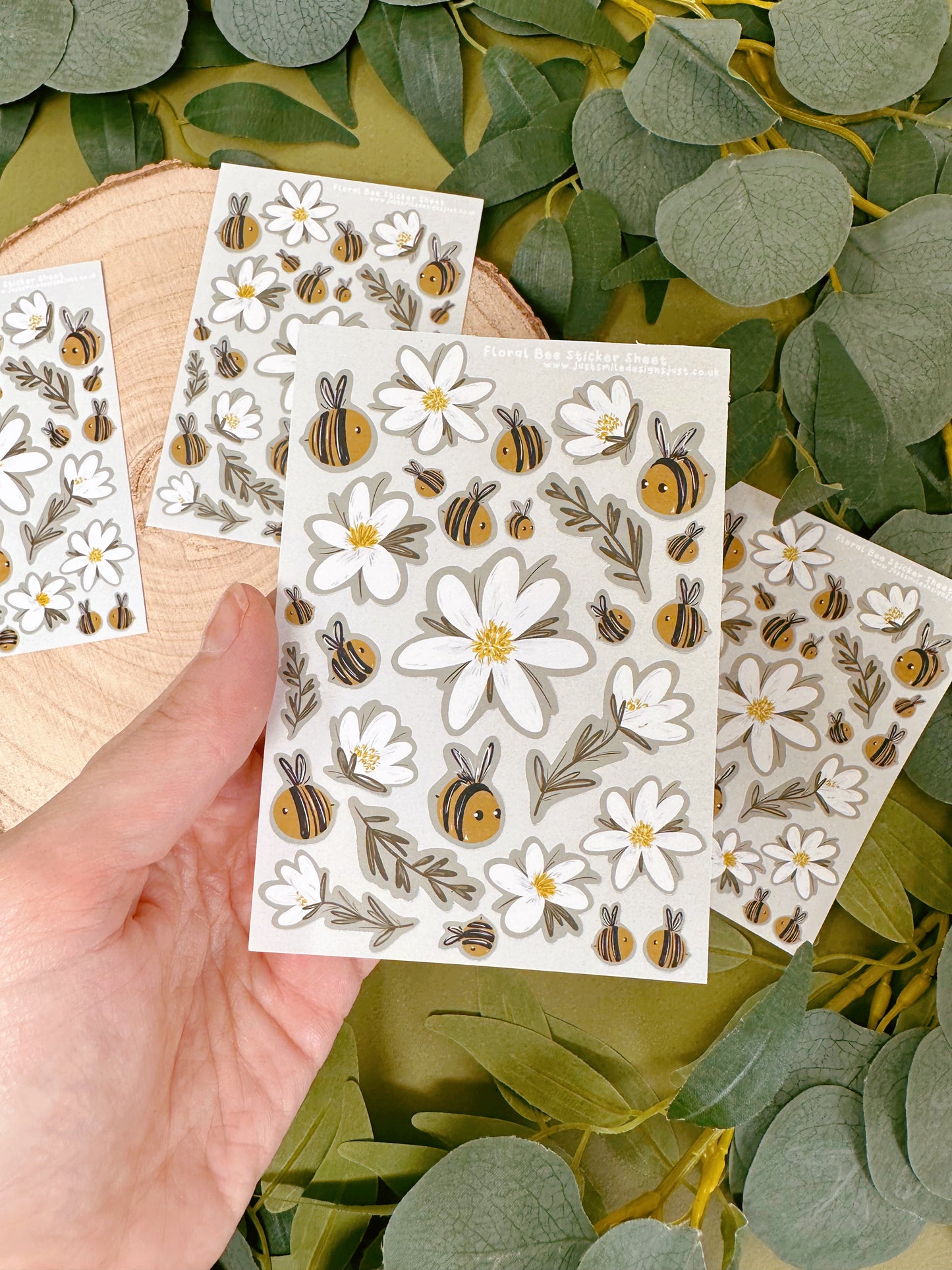 Flower Bee Sticker Sheet