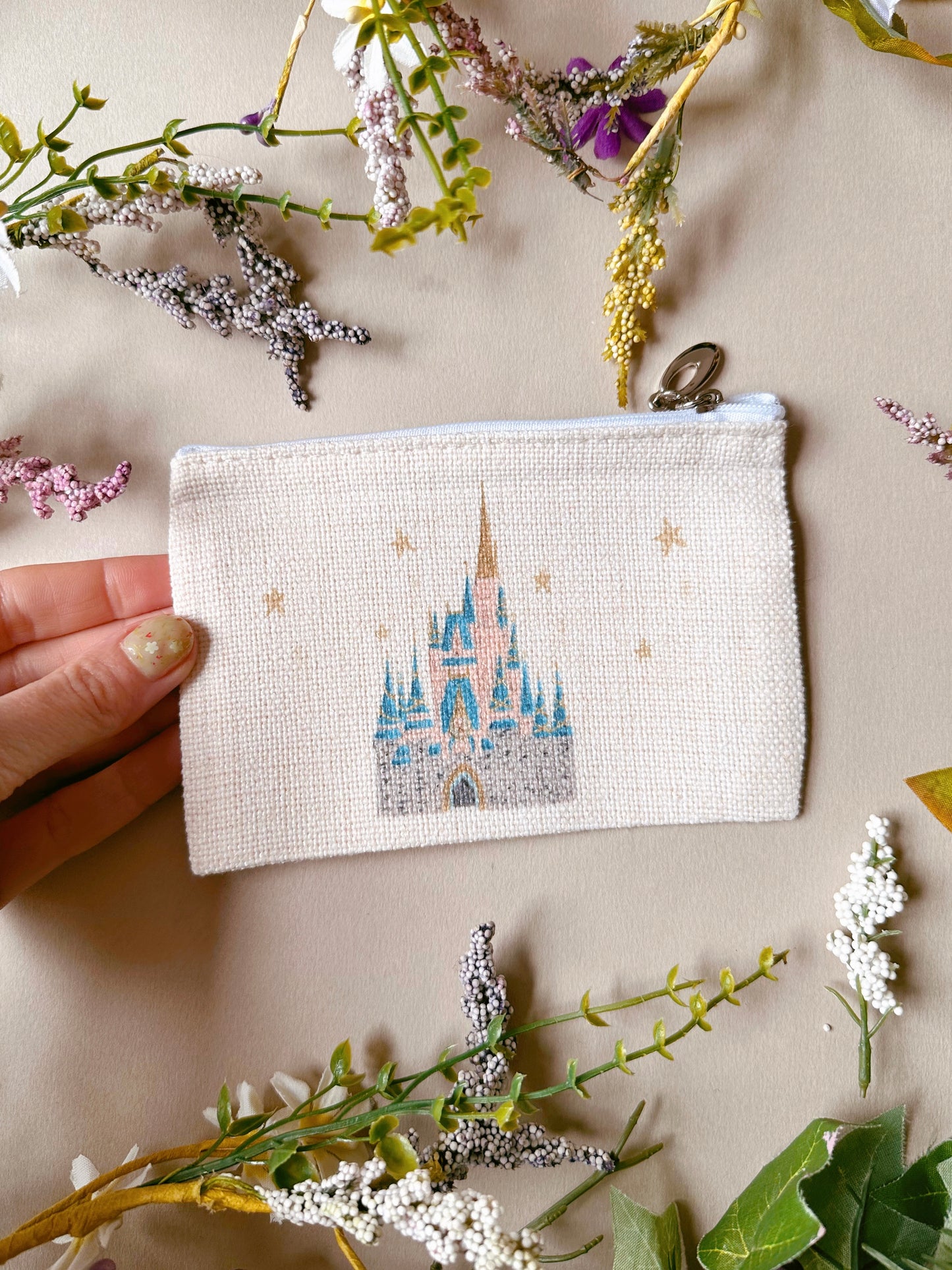 Pink Castle Zip Case